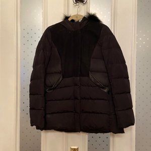 Maje Black Down Short Coat